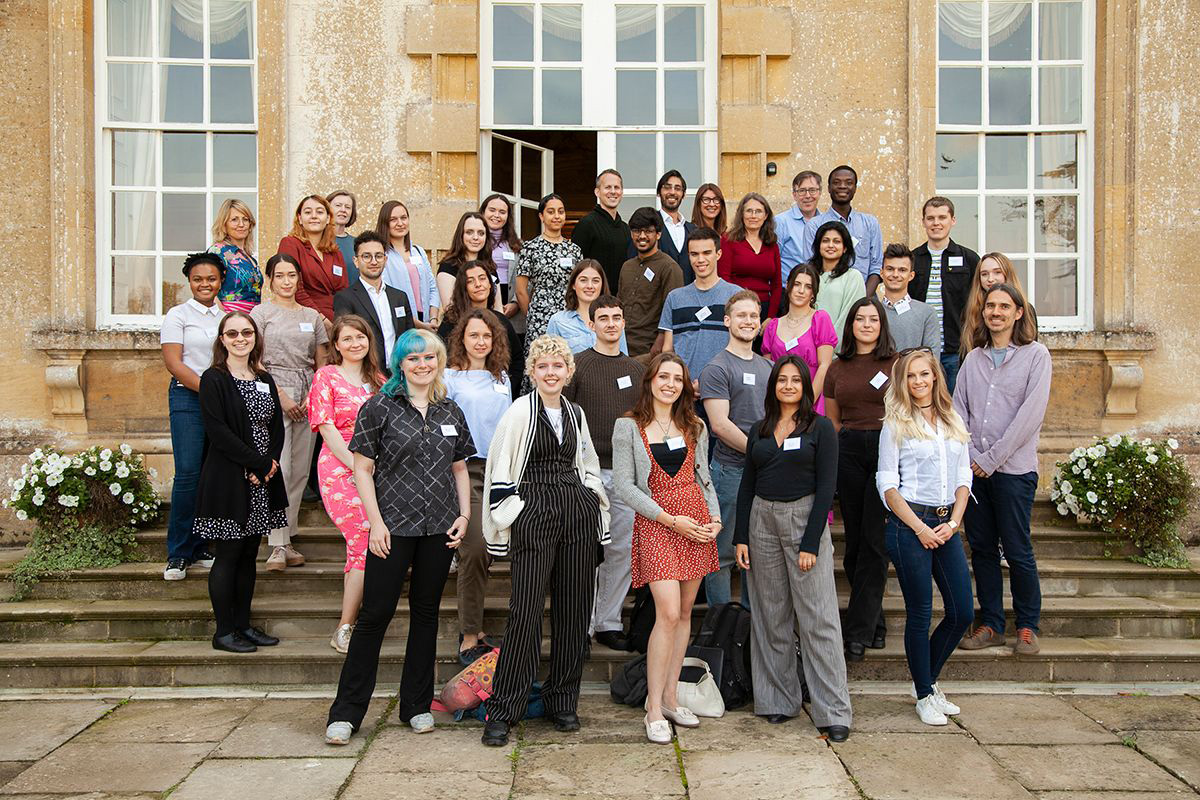 Nottingham students standing outside Ditchley Park.