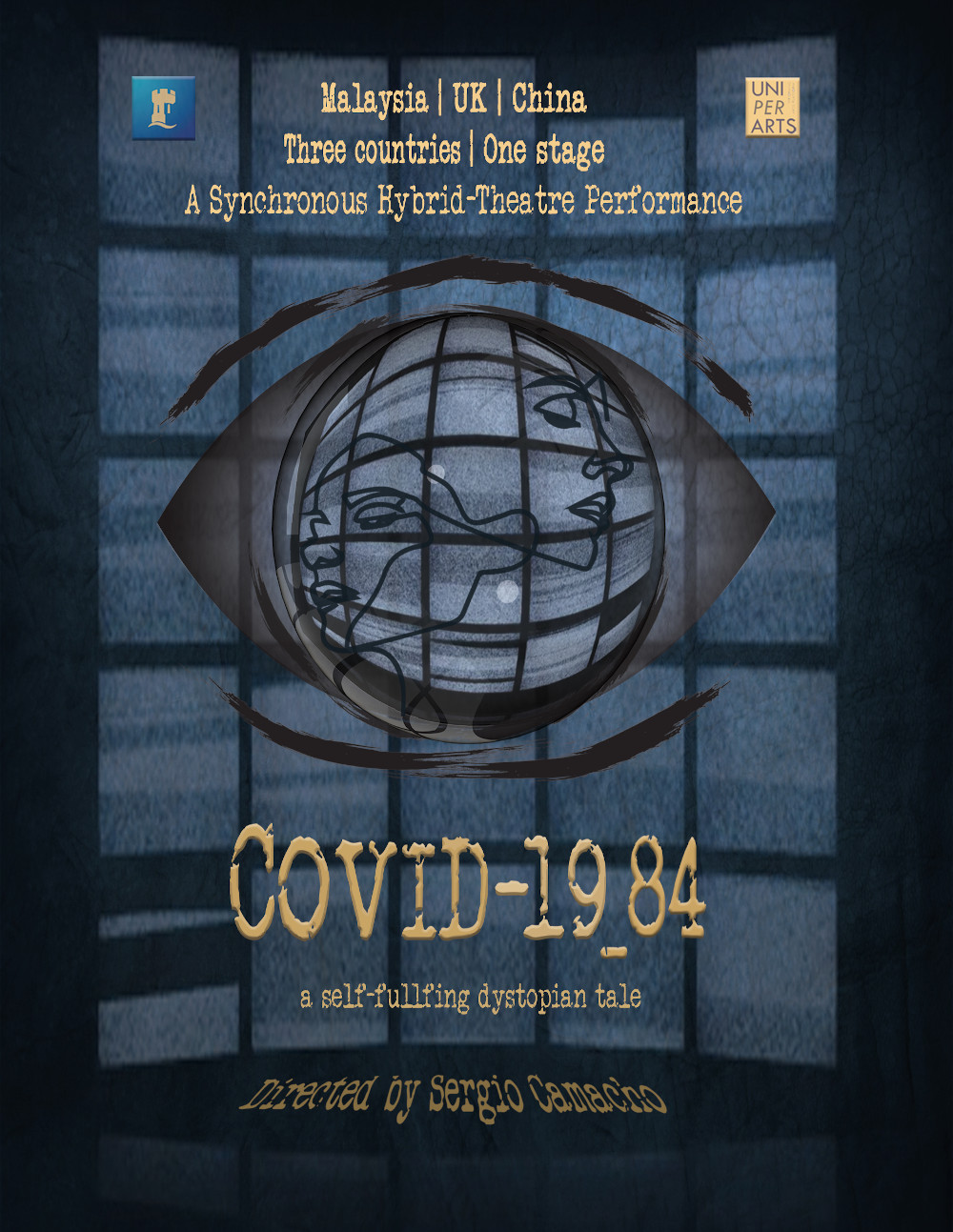 Poster promoting the play "Covid 19_84"