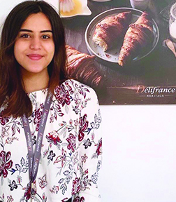 Gunjan on industry placement at Delifrance