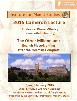 Poster for the 2015 Cameron Lecture