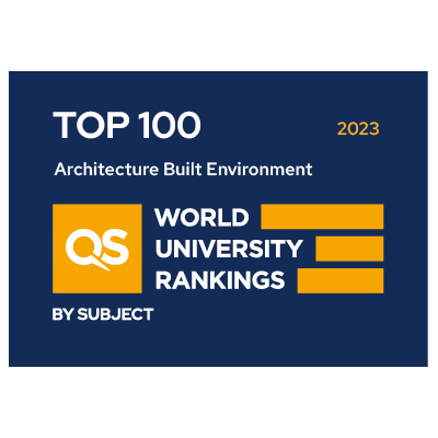 QS World University Rankings 2023 - top 100 for Architecture and Built Environment