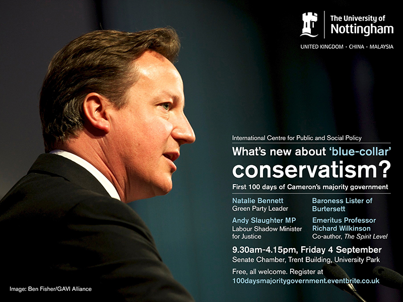 What's new about 'blue collar' conservatism? First 100 days of Cameron's majority government