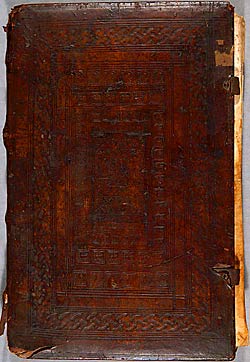 Cover of prayer book in Oxford binding, c. 1460