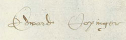 Edward Copinger's signature