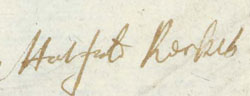 Hatfield Reckles's signature