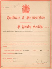 Certificate of Incorporation, BEB 6-1