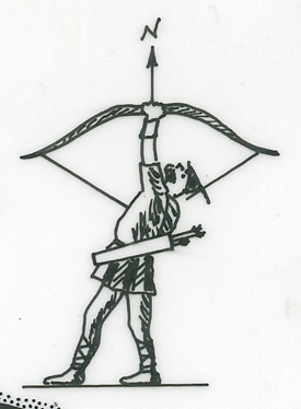 Robin Hood Compass Rose, taken from an East Midlands Electricity Board map, DocRef BEE-4-5
