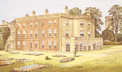 Colour illustration of Clifton Hall from c.1880