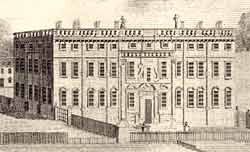 Engraving of the first Thoresby Hall