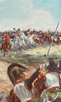 Detail from 'The Battle of Waterloo' by H. Chartier, poster image for Charging Against Napoleon exhibition