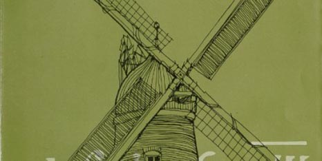 Crop of the George Green exhibition poster showing Green's Windmill Nottingham