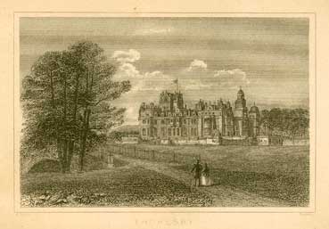 Engraving of the third Thoresby Hall