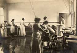 Photograph of the Butter-making Room at the Midland Agricultural and Dairy College, Kingston-on-Soar