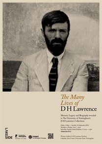 Many Lives of DH Lawrence exhibition poster