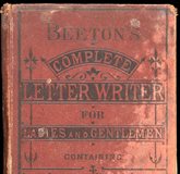 Embossed front cover of book of letter-writing advice