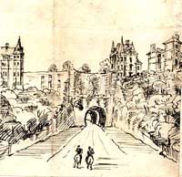 Drawing of the tunnel by T C Hine
