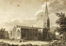 Illustration showing Newark Parish Church