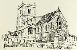 Illustration of Screveton Parish Church, published in 1907