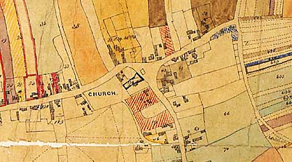 Detail from the 1862 hand-drawn plan of Earl Manvers’ estate in Laxton (Ma 5420)