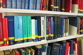 Some of the reference books available to visitors
