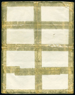 Back side of letter reinforced with self-adhesive tape (La C 113)