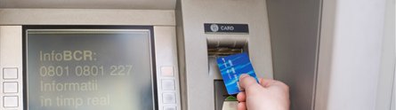 Someone using a cash machine
