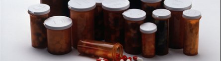 Vials of prescription medications