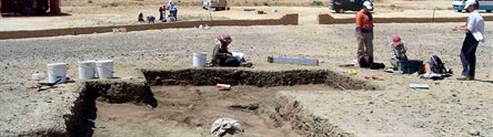 The excavation site at Kharaneh IV in Jordan