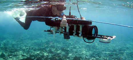 Recording the site in 2010 using the stereo-photogrammetric diver rig