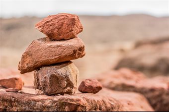 Stack of arid rocks