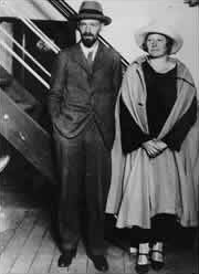 With Frieda on board SS Resolute, c.1925
