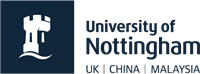 Stylised image of castle and text University of Nottingham UK China Malaysia.