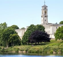 Trent Building with Highfields Park lake in the foreground