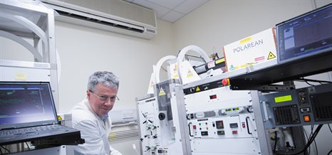 Senior research fellow Dr Michael Barlow operating a xenon polariser - Medicine