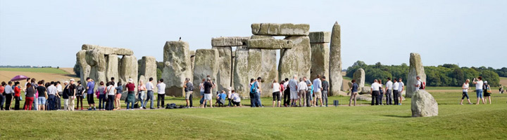 people at Stonehenge