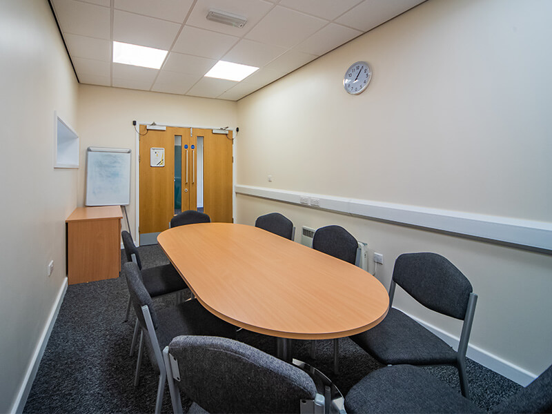 An empty meeting room (suitable for up to 8 people ) at Jubilee Sports Centre, located on Jubilee Campus