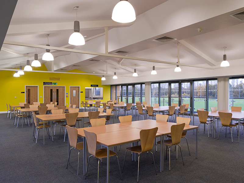 The large tea room in Vaughan Parry Williams pavilion