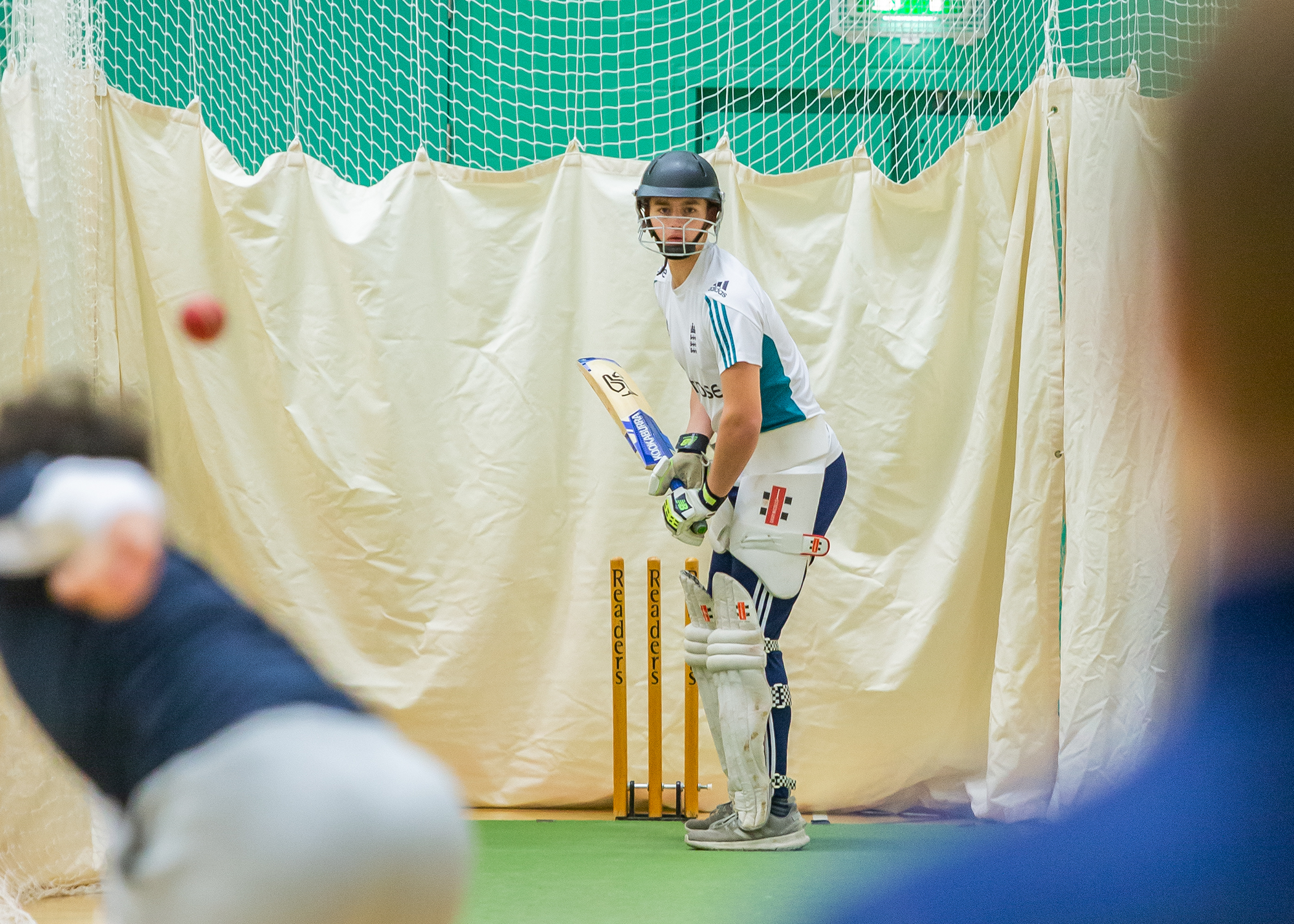 A University of Nottingham student taking part in a cricket Just Play session 