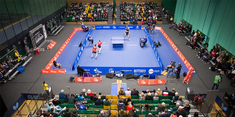 The Table Tennis England Mark Bates Ltd Senior National Championships 2022 hosted in David Ross Sports Village