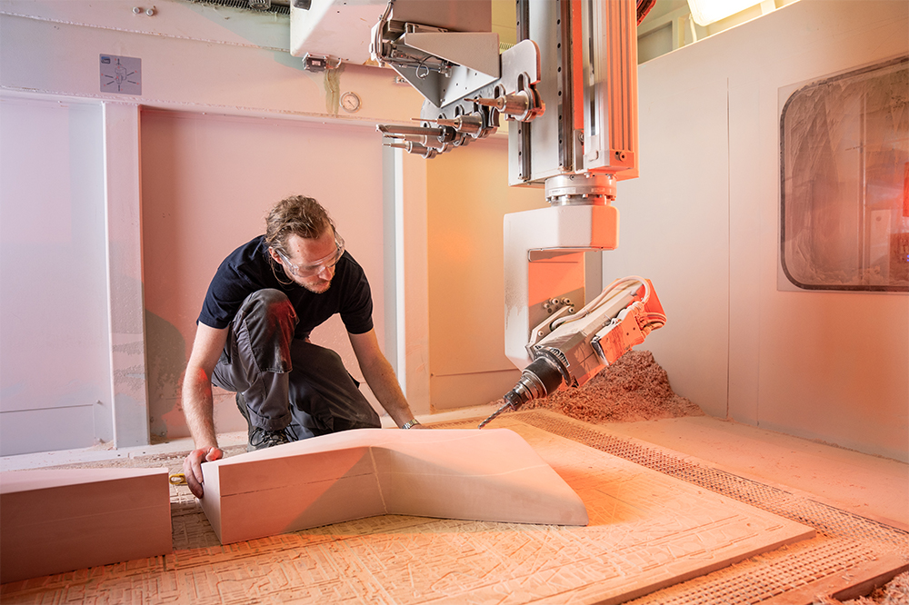 Technician in the Five Axis CNC, Built Environment Centre for 3D Design