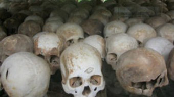 Skulls from Cambodian Memorial