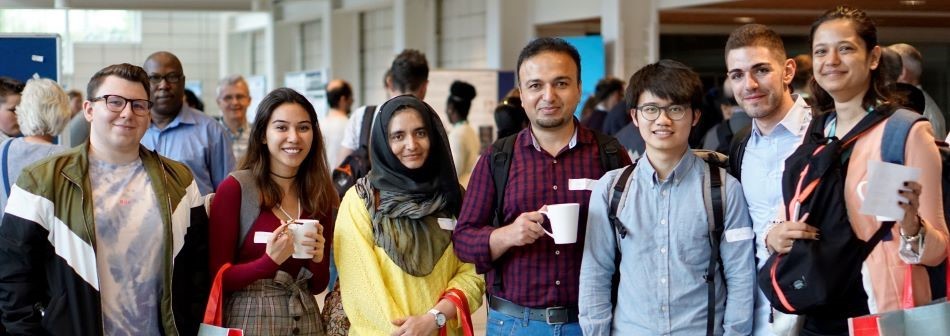 A group of postgraduate students at the School of Life Sciences annual symposium