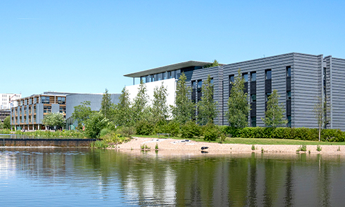 View from the lake at Jubilee Campus