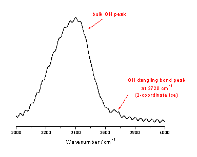 first dangling bond ice spectrum