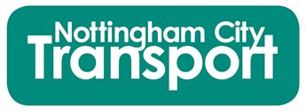 Nottingham City Transport logo with white text on a green background