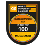 QS World University Rankings Top 100 Management 2025 logo