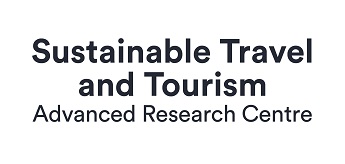 Sustainable Travel and Tourism Advanced Research Centre in dark blue text