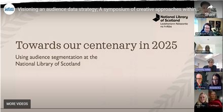 Jackie Cromarty presents on the comprehensive audience data work undertaken by the National Library of Scotland so far