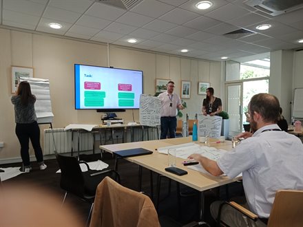 Libraries Staff Team reporting back during the first plenary session