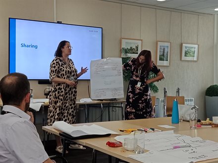 Cultural Participation Staff Team sharing their small-group discussion points during the third plenary session